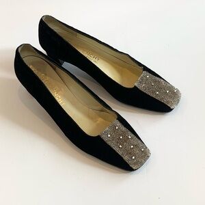 Givenchy Black Flats with Metallic Accents